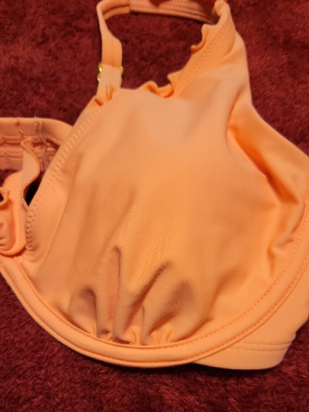 Shade & Shore Peach Ruffle Bikini Top - Picture 6 of 6